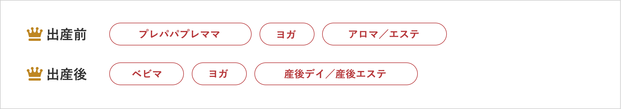 産前産後プログラムの人気TOP3