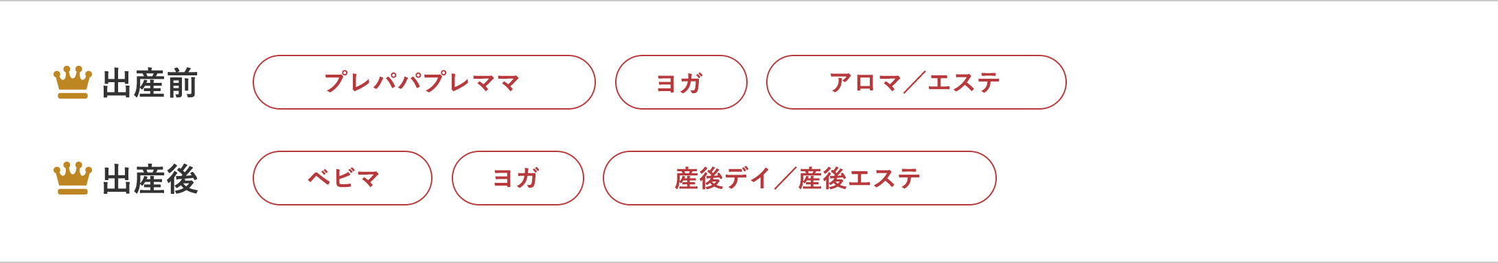 産前産後プログラムの人気TOP3